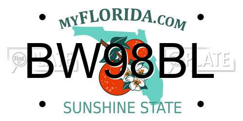 BW98BL Florida License Plate