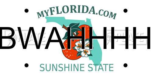 BWAHHHH Florida License Plate