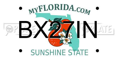 BX27IN Florida License Plate