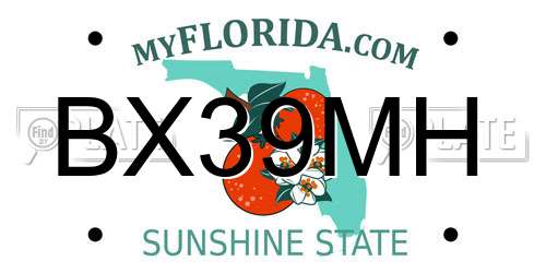 BX39MH Florida License Plate