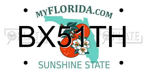 BX51TH Florida License Plate