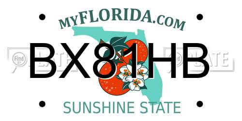 BX81HB Florida License Plate