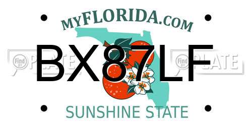 BX87LF Florida License Plate