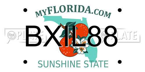 BXIL88 Florida License Plate