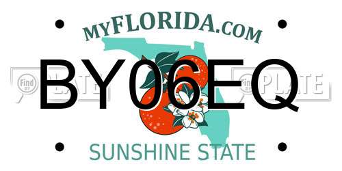 BY06EQ Florida License Plate