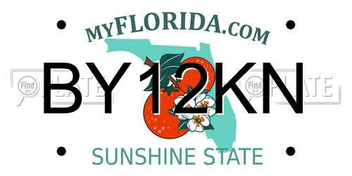 BY12KN Florida License Plate