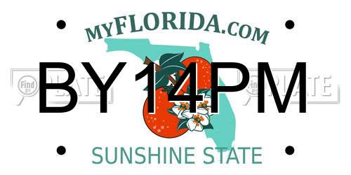 BY14PM Florida License Plate