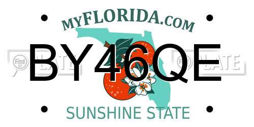 BY46QE Florida License Plate
