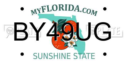 BY49UG Florida License Plate