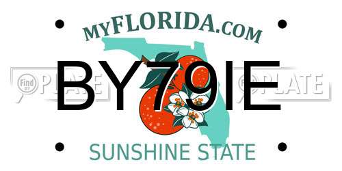 BY79IE Florida License Plate