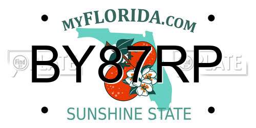 BY87RP Florida License Plate