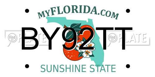 BY92TT Florida License Plate