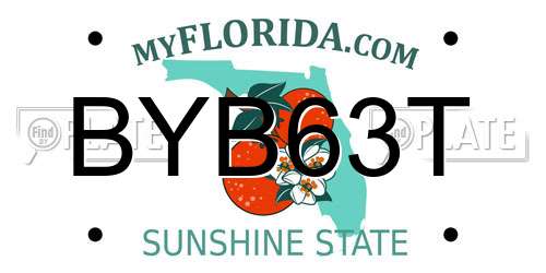 BYB63T Florida License Plate