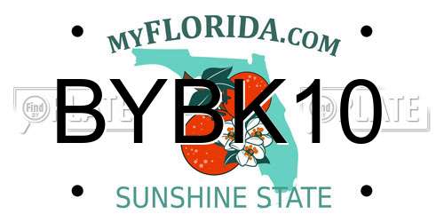 BYBK10 Florida License Plate