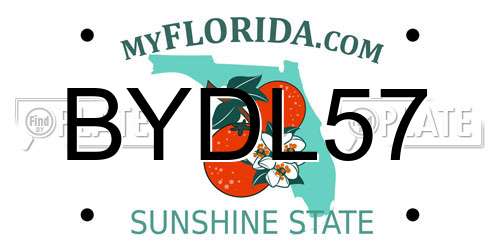 BYDL57 Florida License Plate