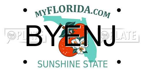 BYENJ Florida License Plate