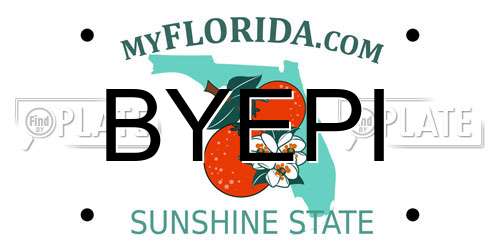 BYEPI Florida License Plate