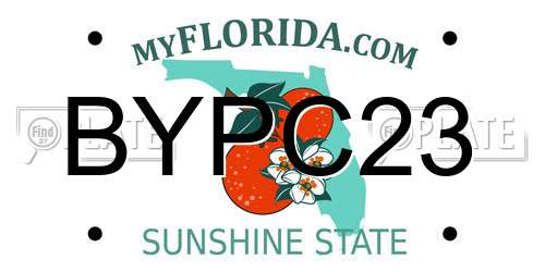 BYPC23 Florida License Plate