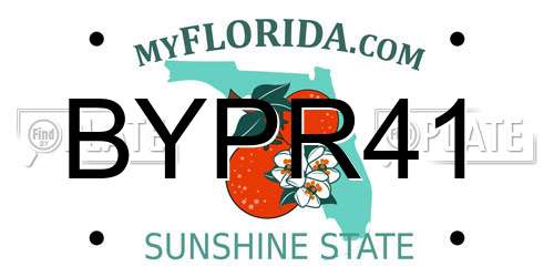 BYPR41 Florida License Plate