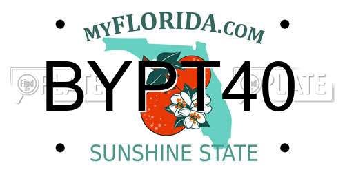 BYPT40 Florida License Plate