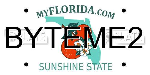 BYTEME2 Florida License Plate