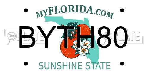 BYTH80 Florida License Plate