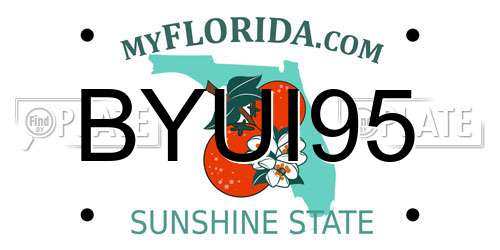BYUI95 Florida License Plate