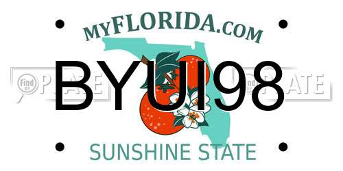 BYUI98 Florida License Plate
