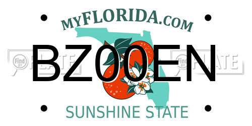 BZ00EN Florida License Plate