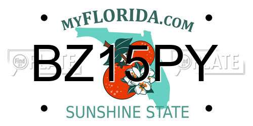 BZ15PY Florida License Plate