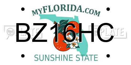 BZ16HC Florida License Plate
