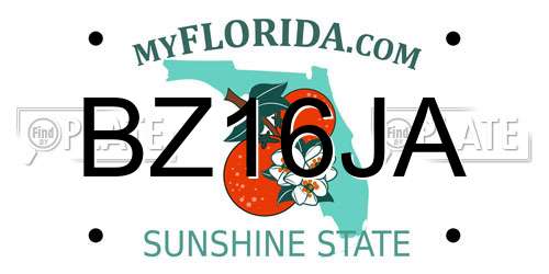BZ16JA Florida License Plate