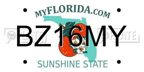 BZ16MY Florida License Plate