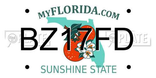 BZ17FD Florida License Plate