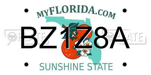BZ1Z8A Florida License Plate