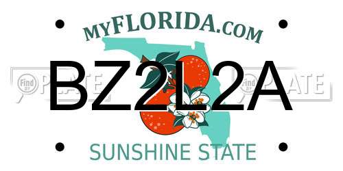 BZ2L2A Florida License Plate