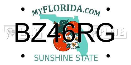 BZ46RG Florida License Plate
