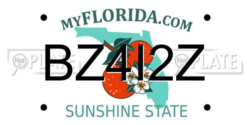 BZ4I2Z Florida License Plate