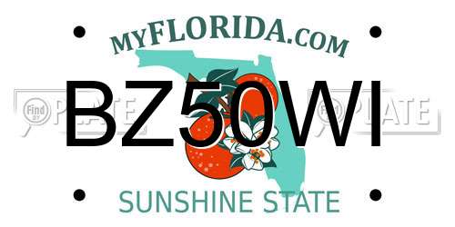 BZ50WI Florida License Plate