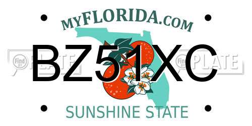 BZ51XC Florida License Plate