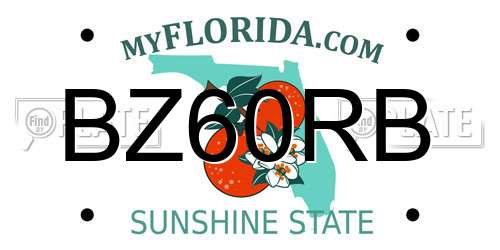 BZ60RB Florida License Plate