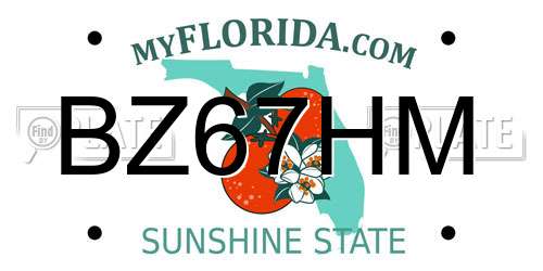 BZ67HM Florida License Plate