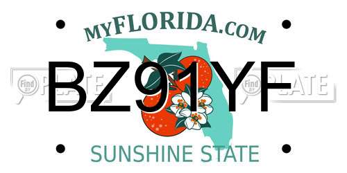 BZ91YF Florida License Plate