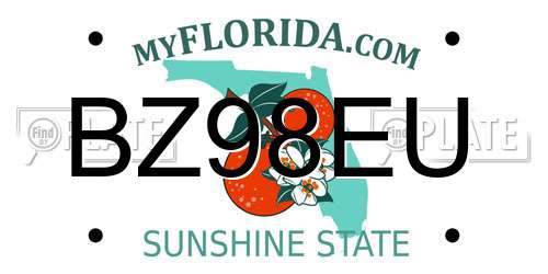 BZ98EU Florida License Plate