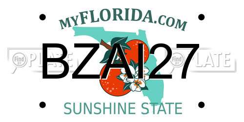 BZAI27 Florida License Plate