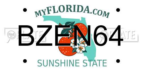 BZEN64 Florida License Plate