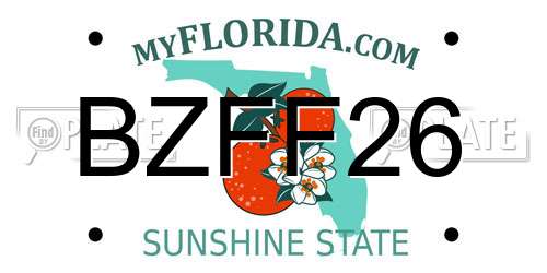 BZFF26 Florida License Plate