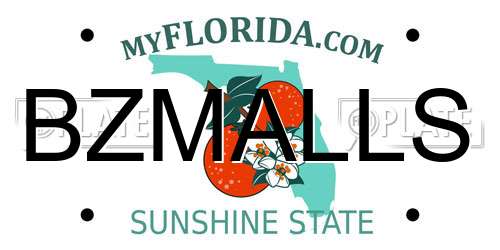 BZMALLS Florida License Plate