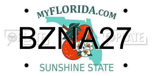 BZNA27 Florida License Plate