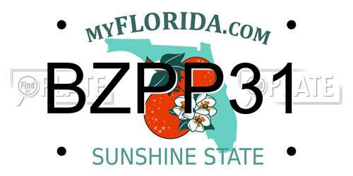BZPP31 Florida License Plate